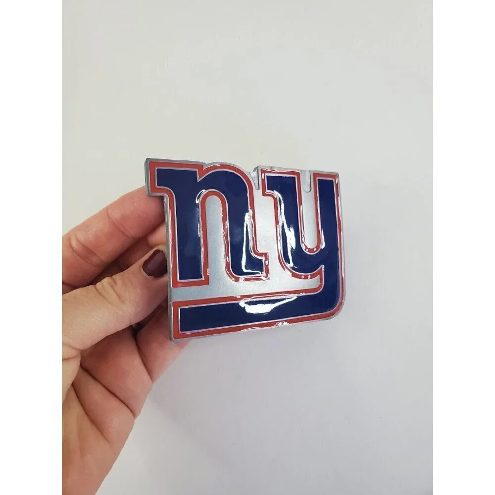 New York Giants Vintage Belt Buckle Pewter Enamel NFL Logo‎ Football NEW